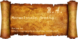 Mermelstein Anetta névjegykártya